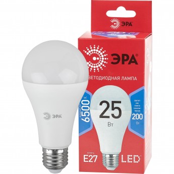 Лампа светодиодная ЭРА RED LINE LED 25Вт A65 груша 6500К холод. бел. E27